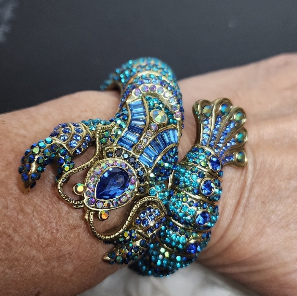 Heidi Daus Jewel Tones Crystal Lobster Cuff NiB - Picture 7 of 13